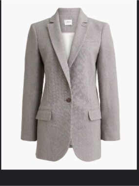 J. Crew Light Gray Tailored Single-Button Blazer